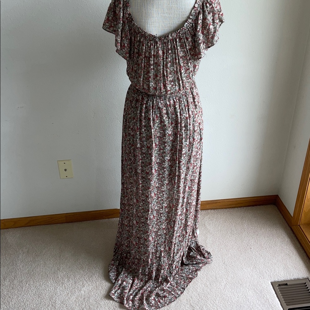 Vici Floral Print Maxi Dress - Green Multi Colors - Picture 6 of 8